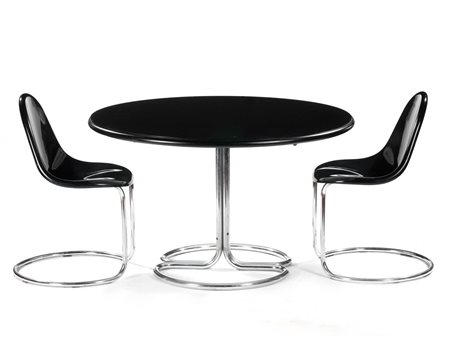 Giotto Stoppino (Vigevano, 1926 - Milano, 2011) Due sedie E TAVO LO Maia...