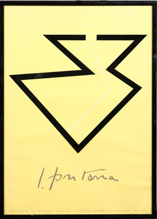 Manifesto Mostra Lucio Fontana Mostra Galleria Il Quadro di Biella. Silvio...