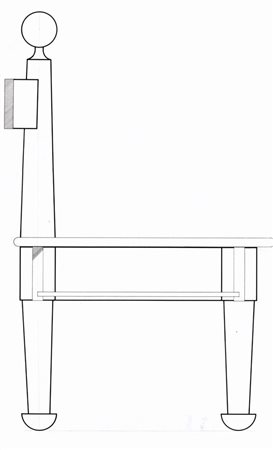Marco Zanuso (Milano, 1916-2001) Disegno per una seggiolina per bambini, 1958...