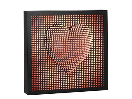 Lampada Cuore Italia, 1970 Perspex cm 40 h x 40 x 10