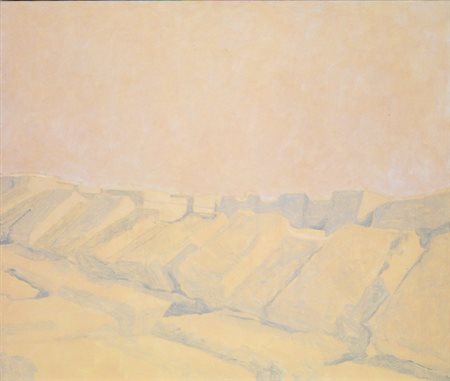 Pietro Capogrosso (Trani 1967) SCOGLI olio su tela, cm 60x70 sul retro:...