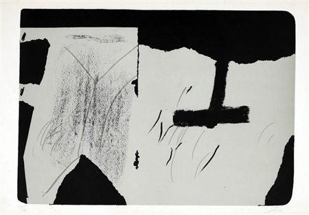 ANTONI TAPIES 1923 - 2012 Senza titolo Litografia, cm. 45 x 66 Firmato in...