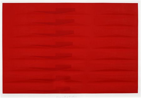 AGOSTINO BONALUMI 1935 - 2013 Senza titolo Litografia con estroflessione, cm....