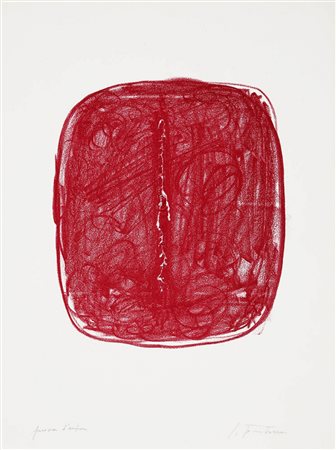 LUCIO FONTANA 1899 - 1968 " Concetto spaziale ", 1967 Litografia stampata in...