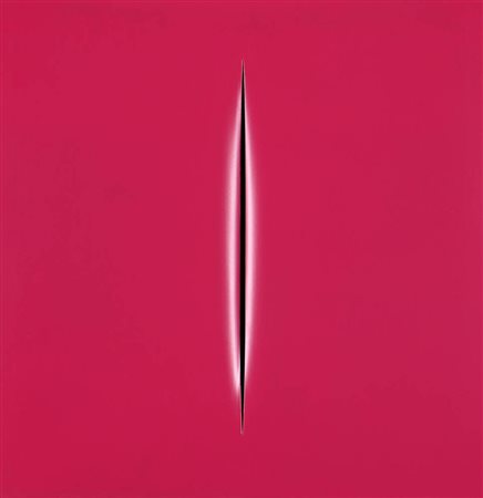 LUCIO FONTANA 1899 - 1968 " Concetto spaziale ", 1968 Multiplo in PVC, cm. 30...