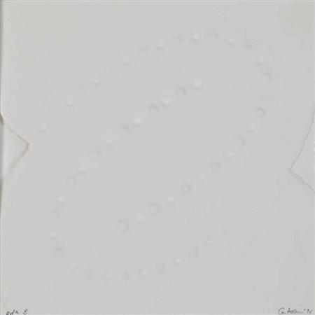 ENRICO CASTELLANI 1930 " Trous ", 1996 Libro con 5 grafiche, cm. d. 30...