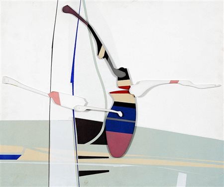 EDOARDO FRANCESCHINI 1928 - 2006 Senza titolo, 1972 Acrilico e collage su...