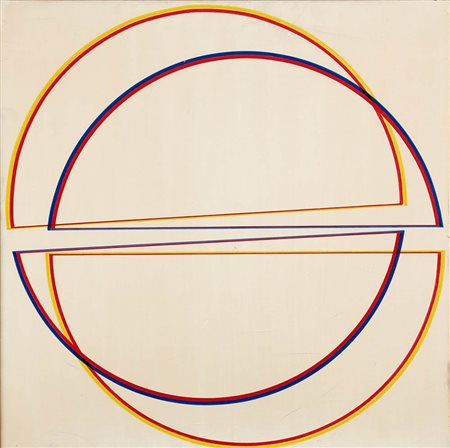 ROMANO ZANOTTI 1934 " Il cerchio ambiguo ", 1993 Acrilico su tela, cm. 50 x...