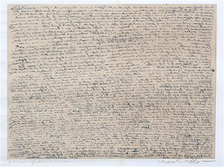 LUCA MARIA PATELLA 1938 " Rifletti in 2 sensi " Inchiostro su carta, cm. 70 x...