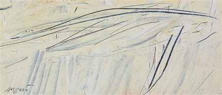 PIERO RUGGERI 1930 - 2009 " Artoff ", 1989 Olio su tavola, cm. 23 x 50...