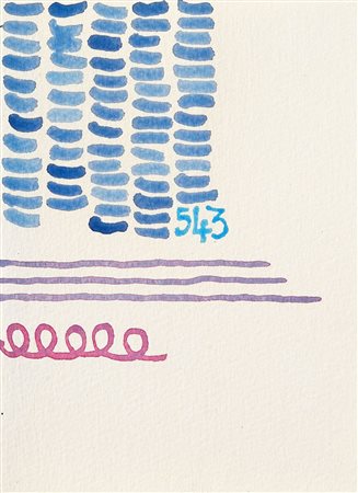 GIORGIO GRIFFA 1936 Senza titolo, 1992 Acquerello su cartoncino, cm. 18 x 13...