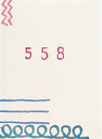 GIORGIO GRIFFA 1936 Senza titolo, 1992 Acquerello su cartoncino, cm. 18 x 13...