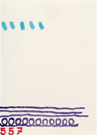 GIORGIO GRIFFA 1936 Senza titolo, 1992 Acquerello su cartoncino, cm. 18 x 13...