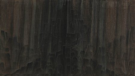 CESARE PEVERELLI 1922 - 2000 Senza titolo, anni 50 Tecnica mista su tela, cm....