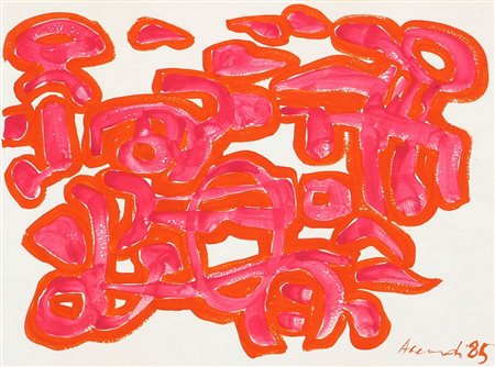 CARLA ACCARDI 1924 - 2014 Senza titolo, 1985 Tempera su carta, cm. 28 x 38...