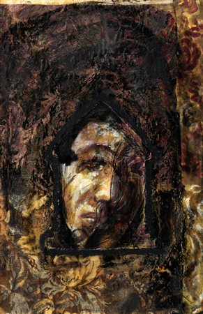 BRUNO CECCOBELLI 1952 " La casa di M'Aria ", 2011 Tecnica mista su tessuto...