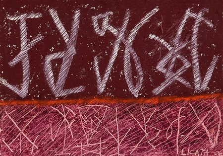 RICCARDO LICATA 1929 Senza titolo, 2006 Tecnica mista su carta su tavola, cm....