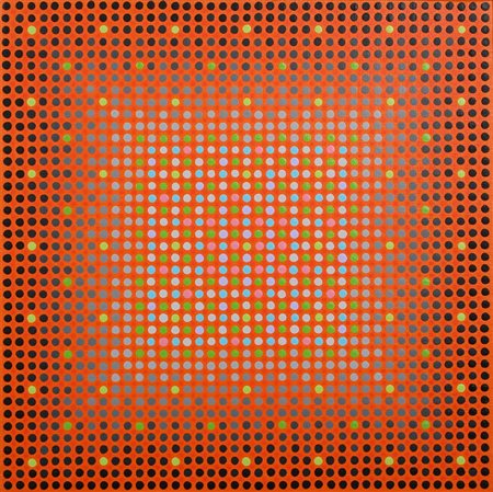 GIORGIO NELVA 1940 " Cromotronico 46.24 ", 1986 Acrilico su tela, cm. 50 x 50...