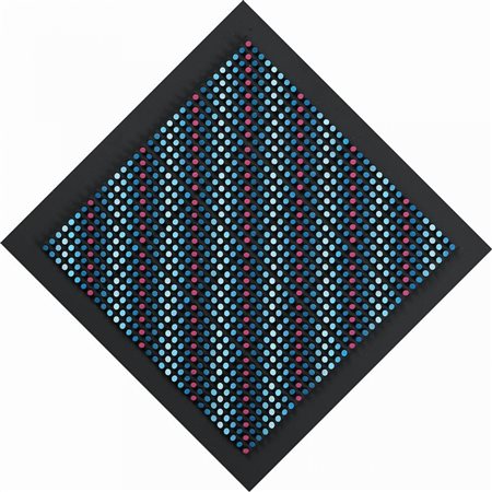 FRANCO COSTALONGA 1933 " GLQDGMMBBSN ", 1975 Cilindri colorati su tavola, cm....