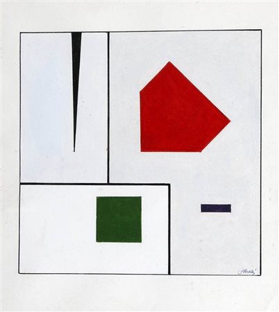 JUAN NICOLAS MELE' 1923 - 2012 Senza titolo Tempera su carta, cm. 27 x 24...