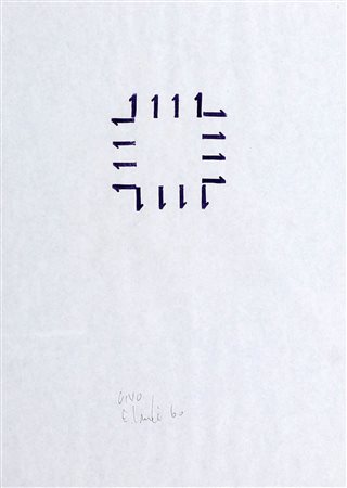 EDOARDO LANDI 1937 " Uno ", 1960 Inchiostro su carta, cm. 29,5 x 21 Firmato e...