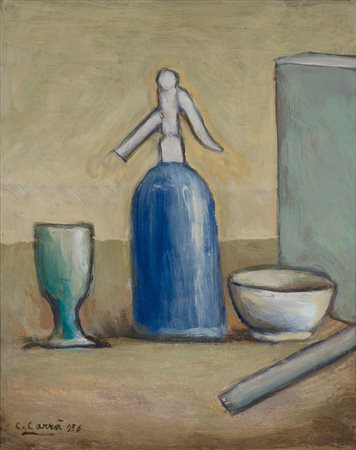 Carlo Carrà (1881-1966) Il sifone Firmato e datato C. Carrà 956 in basso a...