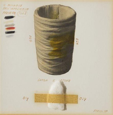 Fabrizio Plessi (1940) Il bicchiere dell'infermiere (progetto1463) Firmato e...