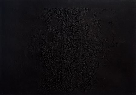 Alberto Burri (1915-1995) Cretto Nero: E Firmata Burri in basso a destra...