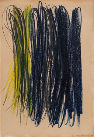 Hans Hartung (1904-1989) PM1961-45 Firmato e datato Hartung 61 in basso a...