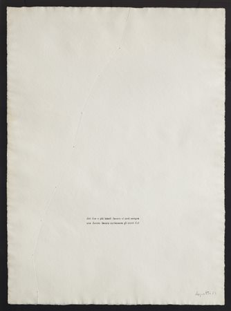 Vincenzo Agnetti (1926-1981) Dati due o più istanti-lavoro vi sarà sempre una...