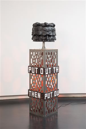 Mark Titchner (1973) Twentieth Century Man Acciaio, cera, gomma, legno,...