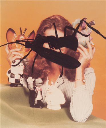 John Baldessari (1931) Woman And Insect Siglata JB sul retro Fotografia a...