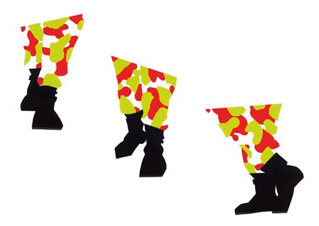 Marco Lodola (1955) Mini Mimetic Installazione: Smalti su perspex (3...