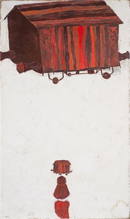 Andrea Massaioli (1960) Senza titolo Olio su tela cm 200x120 Opera acquisita...