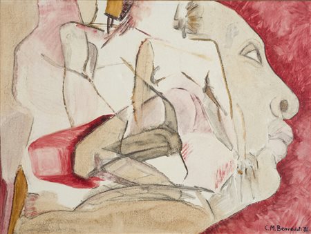 Carlo Maurizio Benveduti (1941) Profilo Firmato e datato C. M. Benveduti '81...