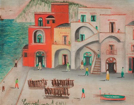 Carmelina di Capri (1920-2004) A Capri Firmata Carmelina in basso al centro...
