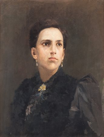 attribuito a Gaetano Esposito (Salerno, 1858 - 1911) Ritratto di contessa...