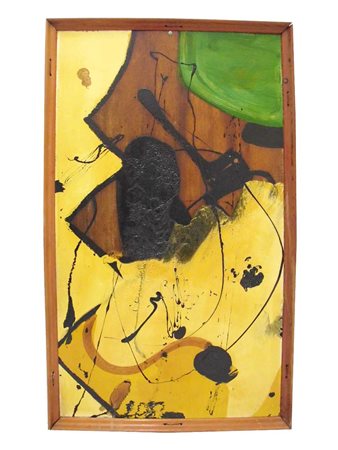 Aldo Gentilini (1911-1982) Senza titolo smalto su tavola, cm 91,5x52