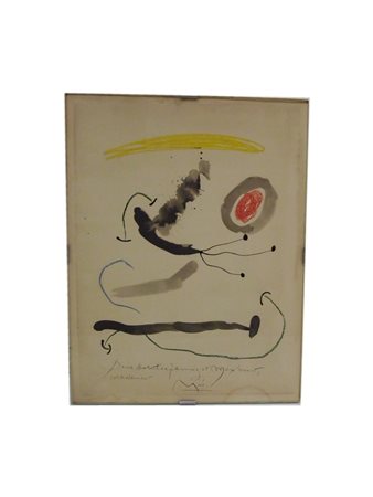Joan Miró (1893-1983) Senza titolo riproduzione a colori degli acquerelli...