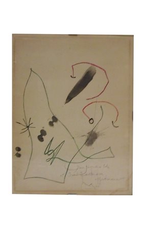 Joan Miró (1893-1983) Senza titolo riproduzione a colori degli acquerelli...