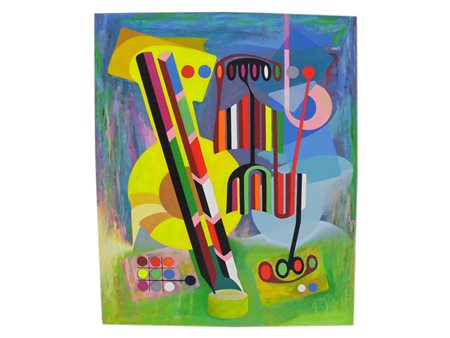 Diego Cecchin (1941) Ritratto anagrafico di Gea Politi olio su tela, cm...