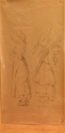 Teofilo Patini (Castel di Sangro,1840 - Napoli, 1906) Studio per bestie da...