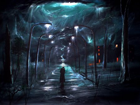 Mauro Pani "Notte pensierosa" acrilici su tela cm 50x60 Autentica Galleria...