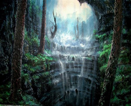 Mauro Pani "Foresta Amazzonica" acrilici su tela cm 40x50 Autentica...