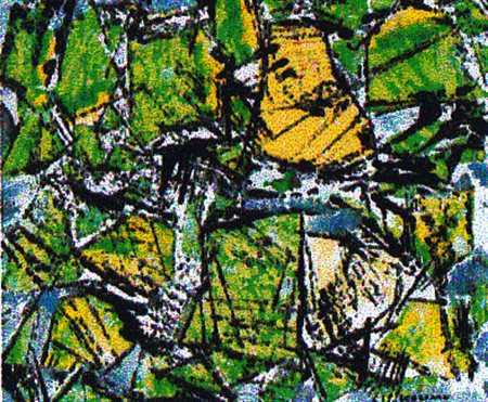 Elvio Zarzenon Senza Titolo Tecnica mista su tela cm 60x70 Firma in basso a...