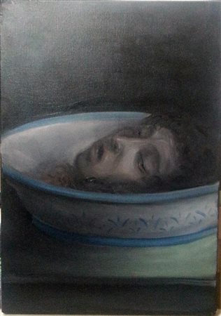 Silvano D'Ambrosio "Davide" olio su tela cm 30x20 Autentica Galleria...