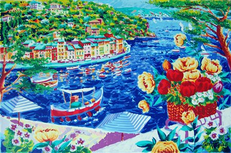 Athos Faccincani "racconto di rose" serigrafia polimaterica a 36 passaggi di...