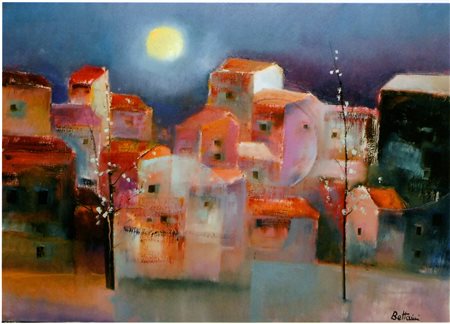 Lido Bettarini "Paesaggio" 2012 olio su tela cm 50x70 Firma in basso a...