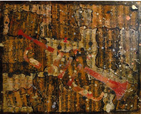 Fabrizio Trotta "Composizione" tecnica mista su tela cm 40x50 Autentica...