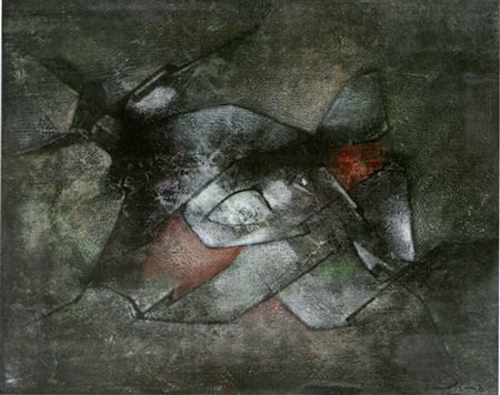 Salvatore Provino "Andante" 1991 olio su tela cm 40x50 Autentica dell'Artista...